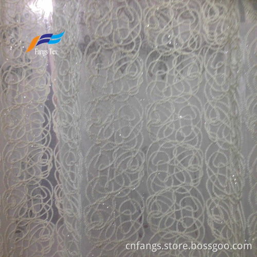 100% Polyester Embroidered Wide Voile Curtain Fabric